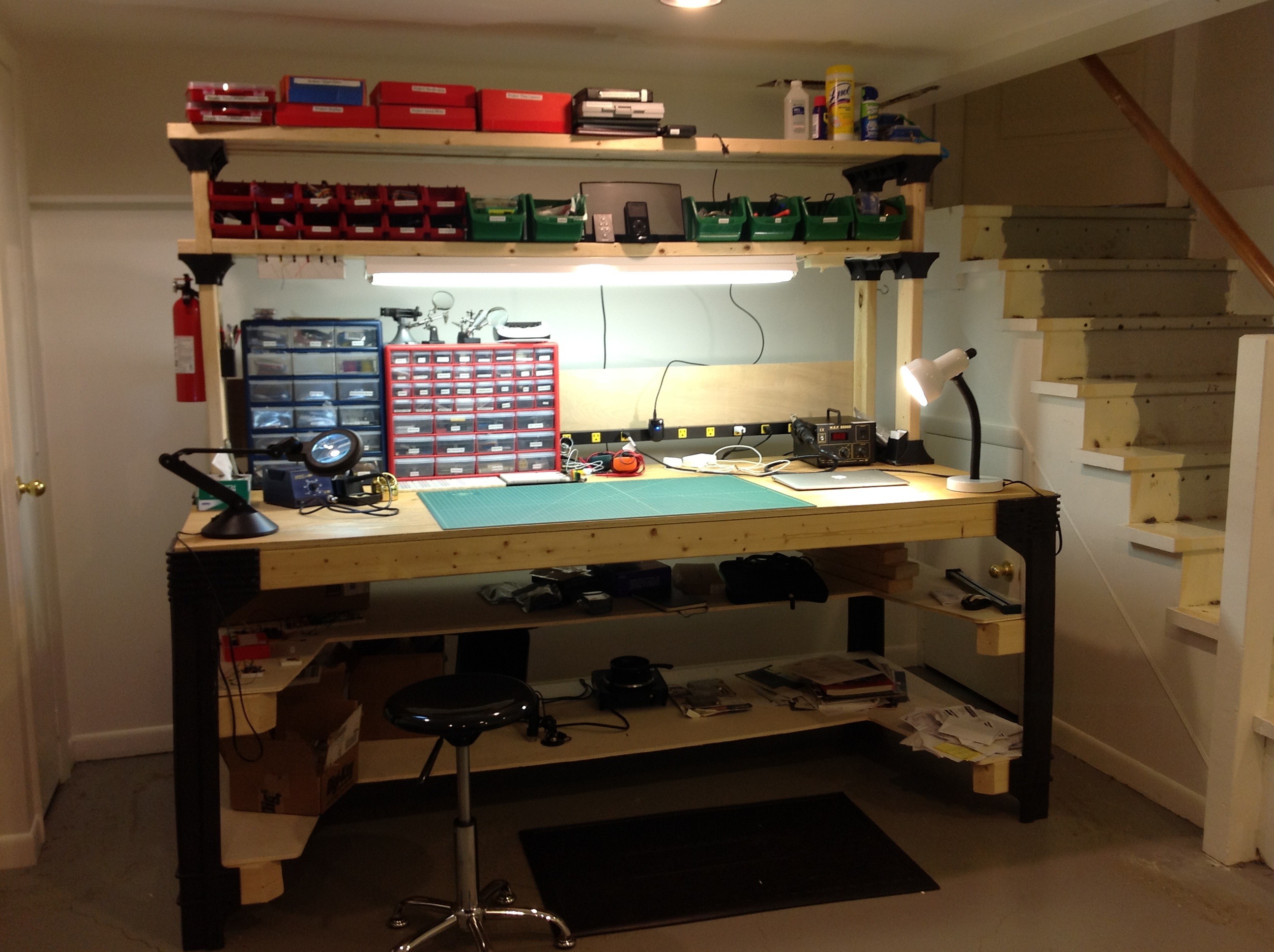  workbench in the basement and tips I’ve learned along the way